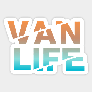 Vanlife: Tracks - Blue Orange fade Sticker